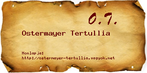 Ostermayer Tertullia névjegykártya